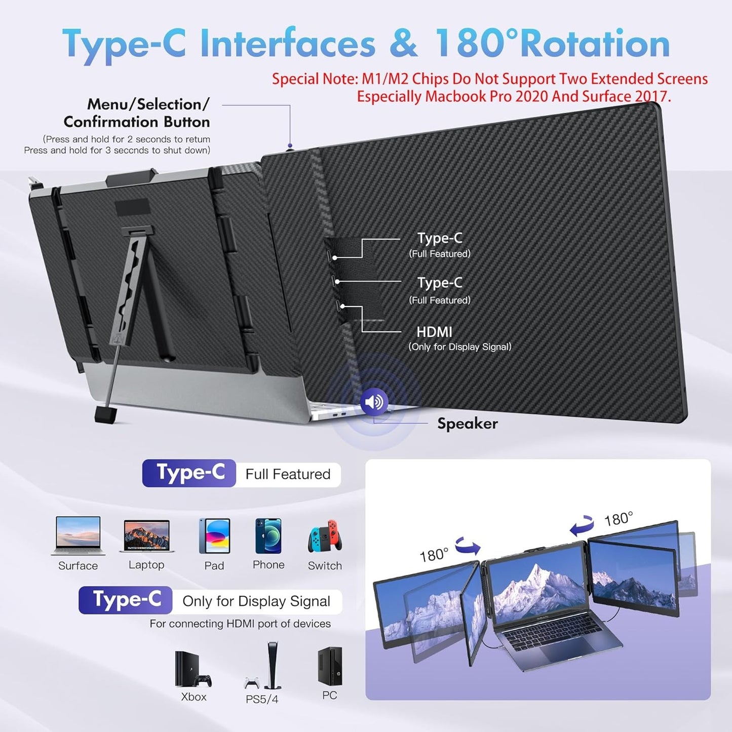 Laptop Screen Extender 14 Inch FHD IPS Portable
