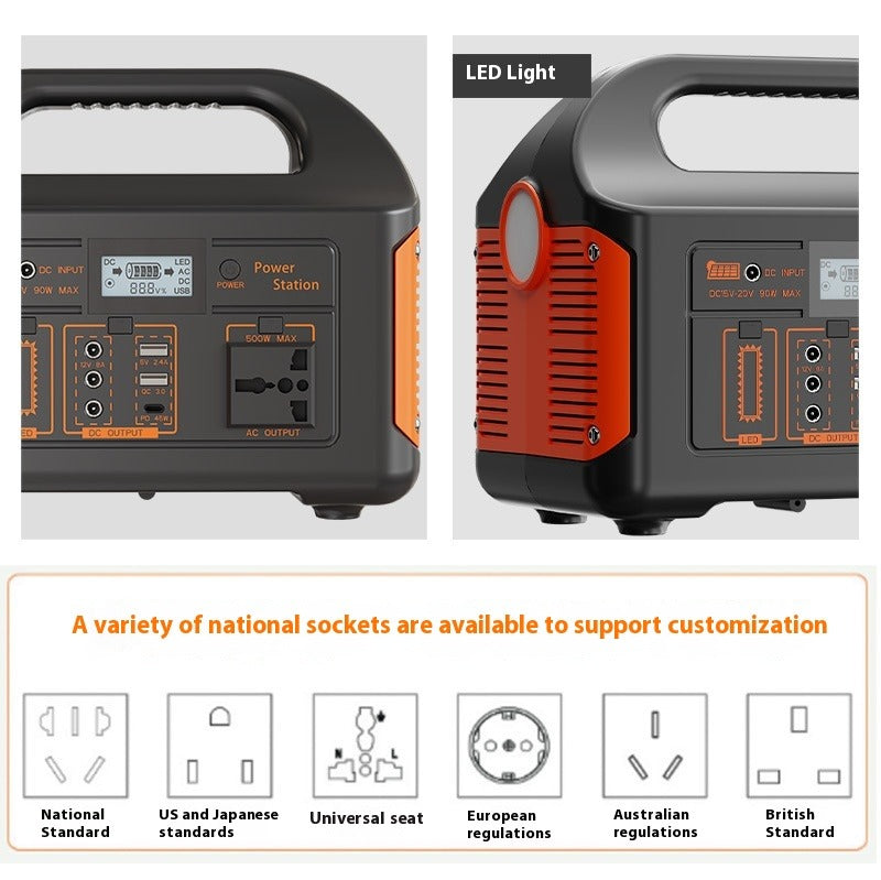 500W Outdoor Portable Power Station with Multiple Output Ports
