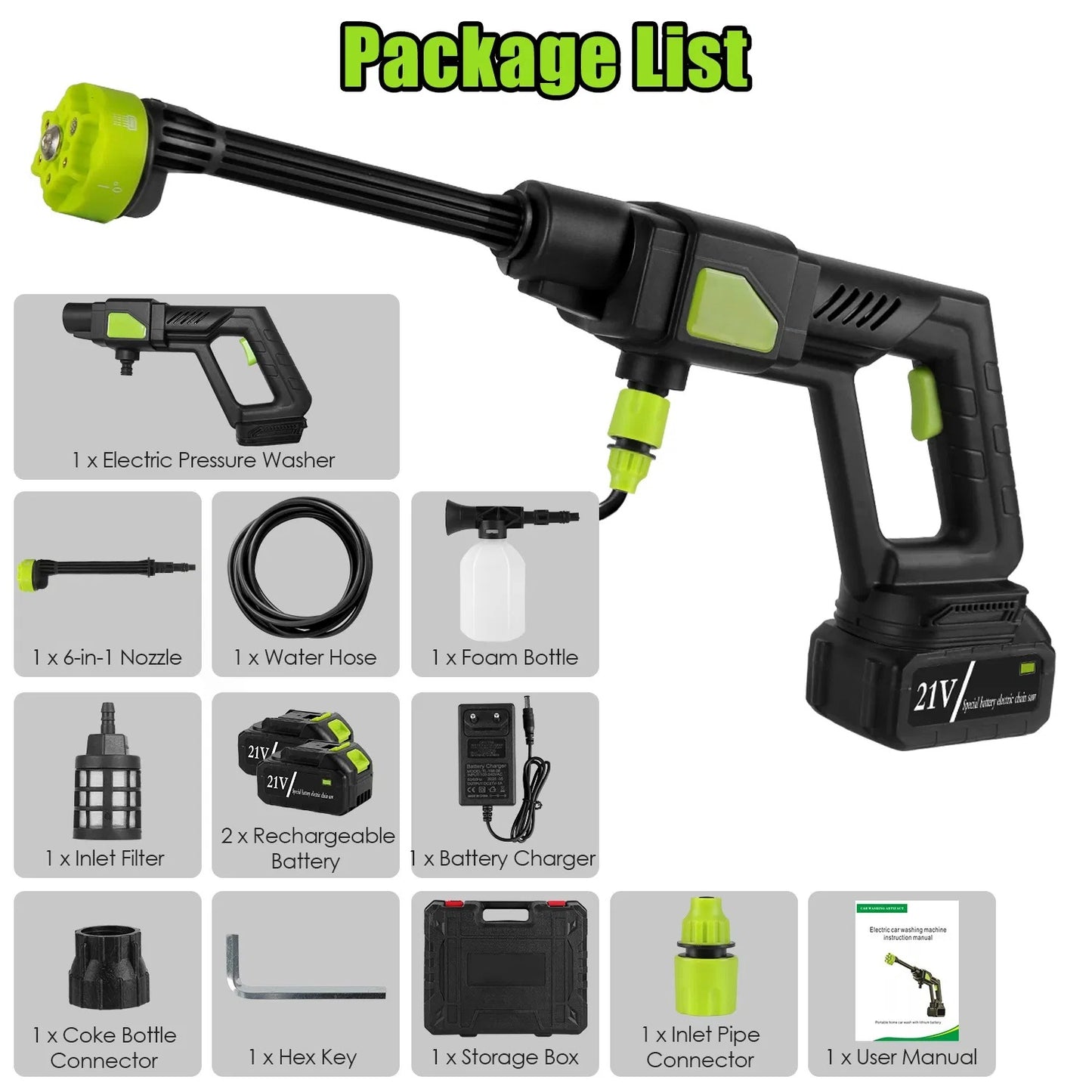 Cordless Pressure Washer Portable Electric Power Washer