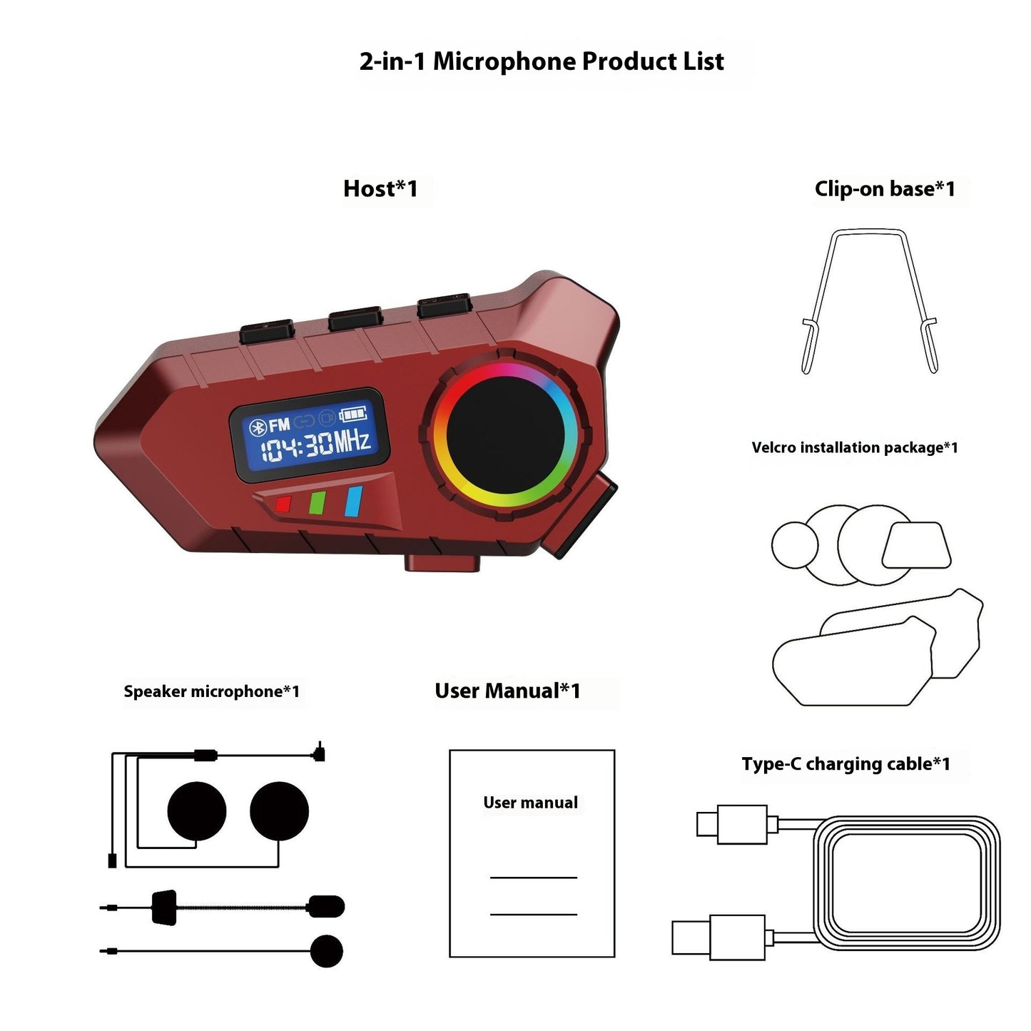 Motorcycle Helmet Bluetooth Headset