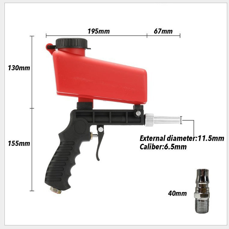 Portable Pneumatic Sandblasting Gun for E-commerce
