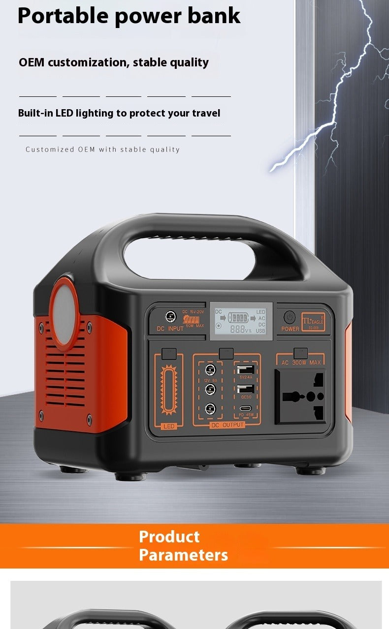 500W Outdoor Portable Power Station with Multiple Output Ports