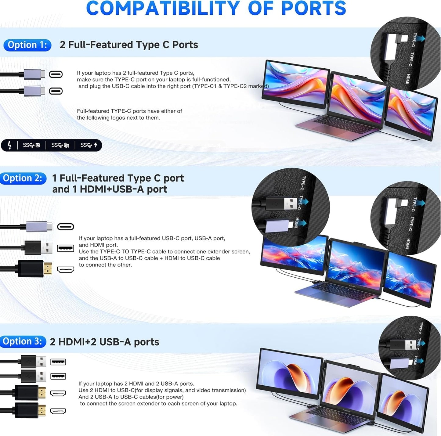 Laptop Screen Extender 14 Inch FHD IPS Portable