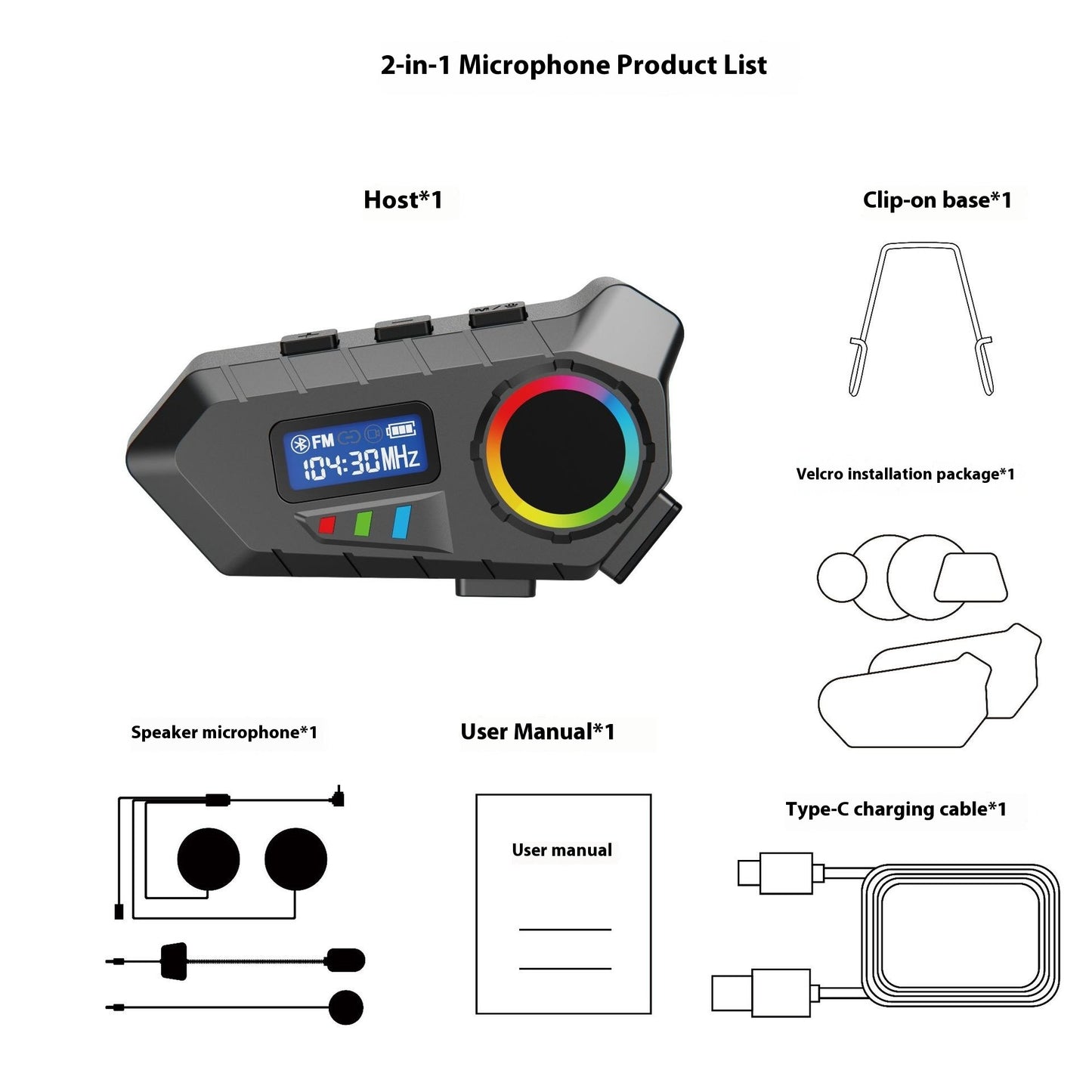 Motorcycle Helmet Bluetooth Headset