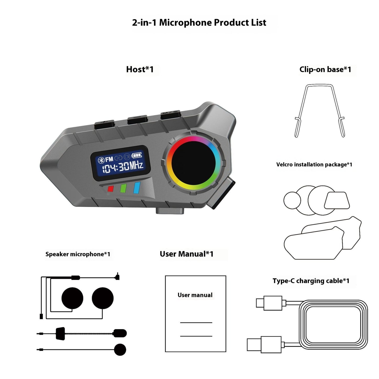 Motorcycle Helmet Bluetooth Headset