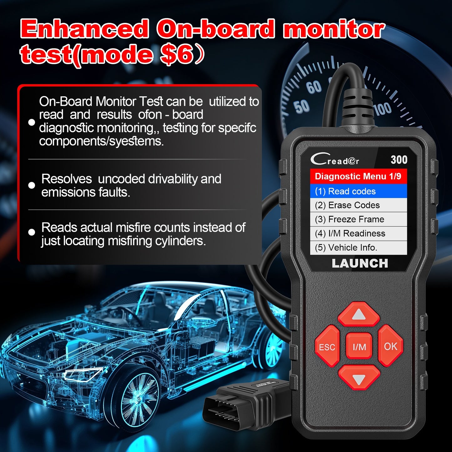 Multilingual Engine Emission System Diagnostic Tool CR300