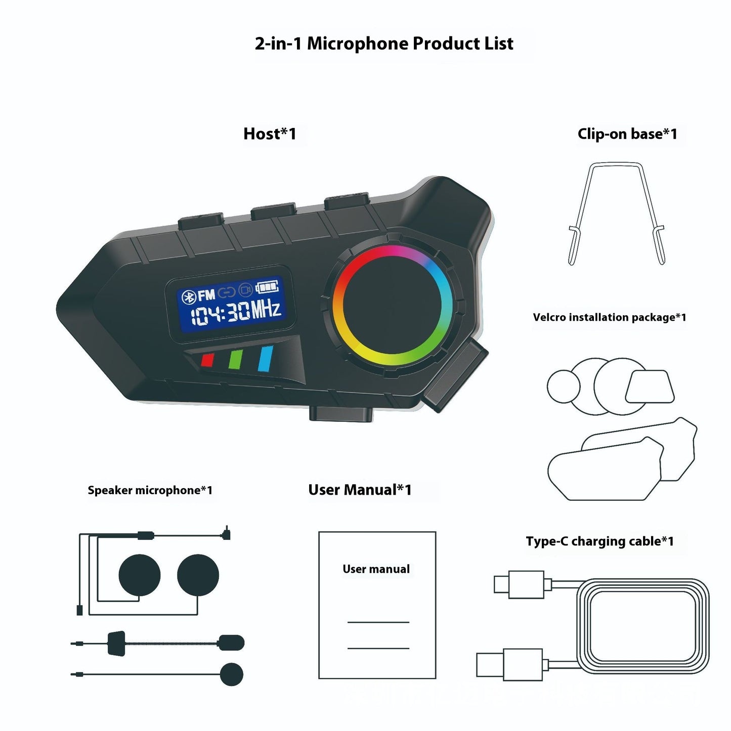 Motorcycle Helmet Bluetooth Headset