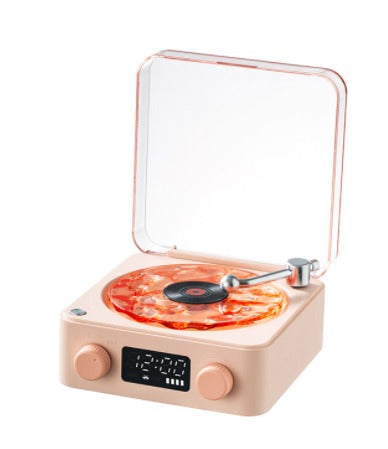 Retro Bluetooth Turntable Speaker with RGB Light & White Noise