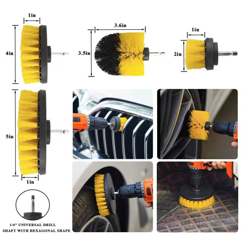 Portable Electric Drill Brush Cleaning Kit