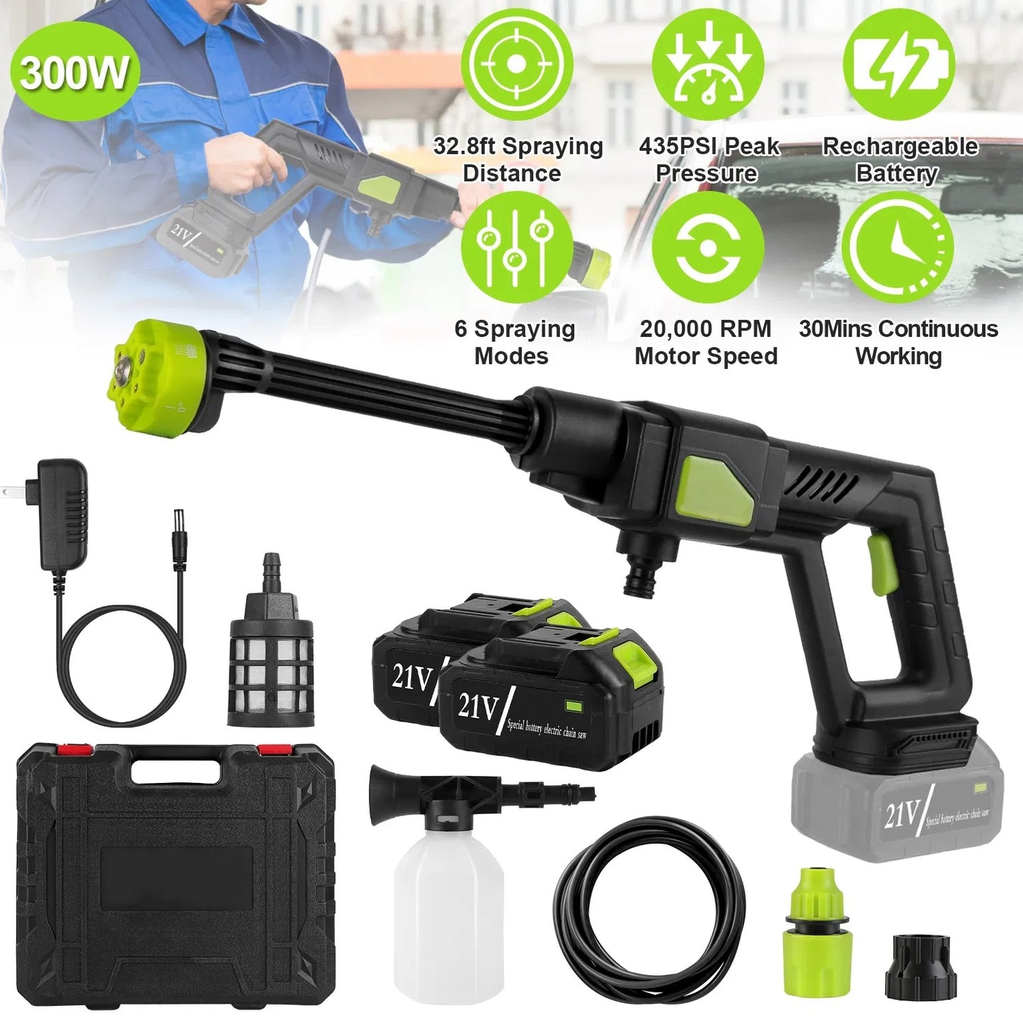 Cordless Pressure Washer Portable Electric Power Washer