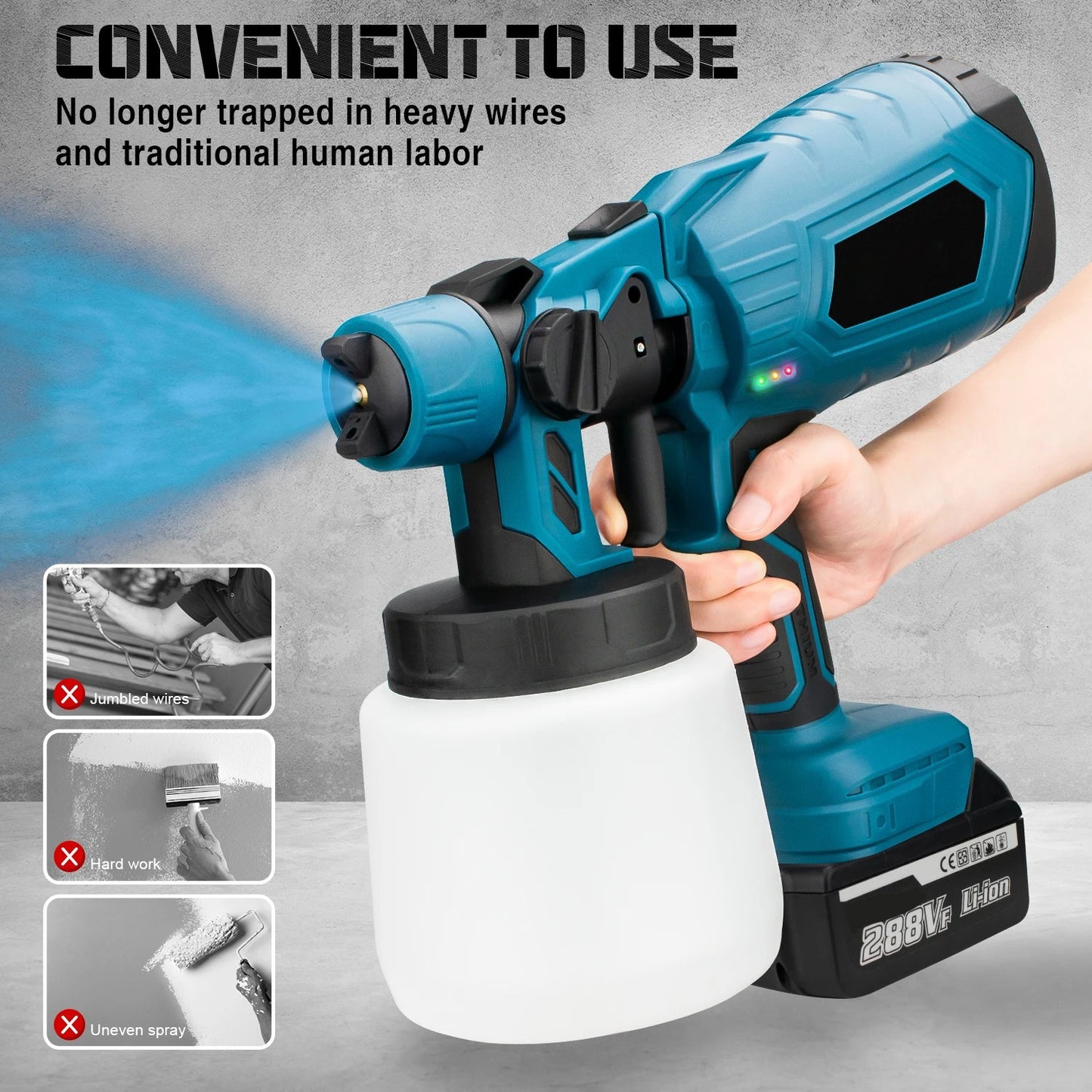 Wireless Paint Sprayer 21V Portable
