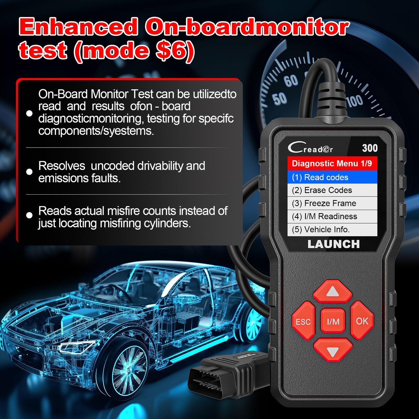 Multilingual Engine Emission System Diagnostic Tool CR300