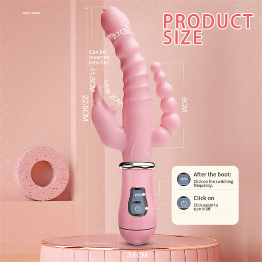 Blissful Rabbit Tri-Prong Vibrator